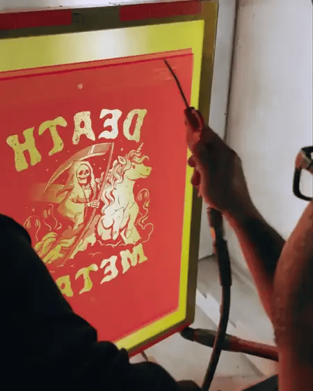 MAD VIBE CLUB screen printing process